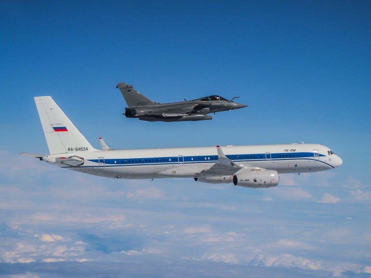 French Rafale intercepts Russian Tu-214 tied to FSB leadership