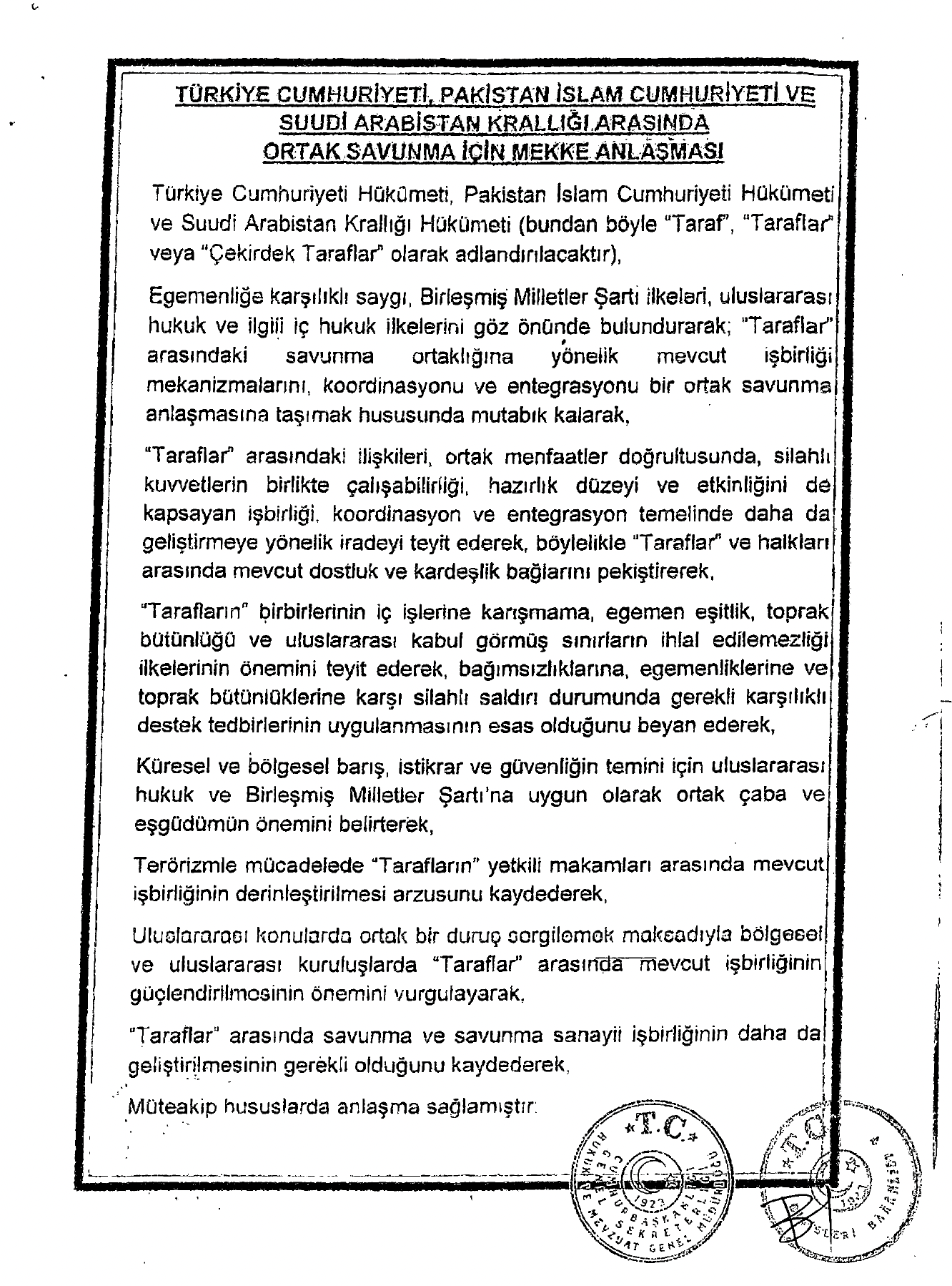 İşte Mekke Anlaşması Maddeleri: Saldırı Olursa Ne Olacak?