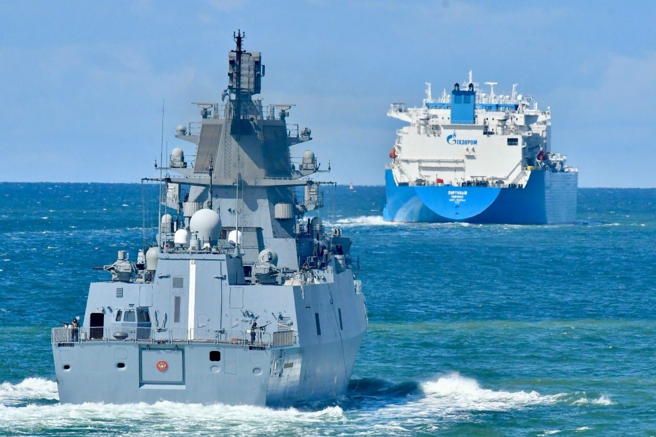 Russian frigate fires flares towards Danish military helicopter
