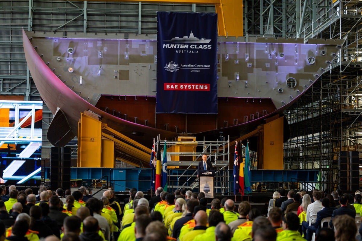 Australia marks keel-laying for new anti-sub frigate
