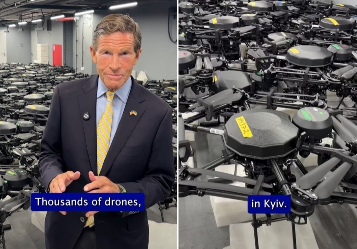 U.S. senator visits Kyiv drone factory, praises innovation
